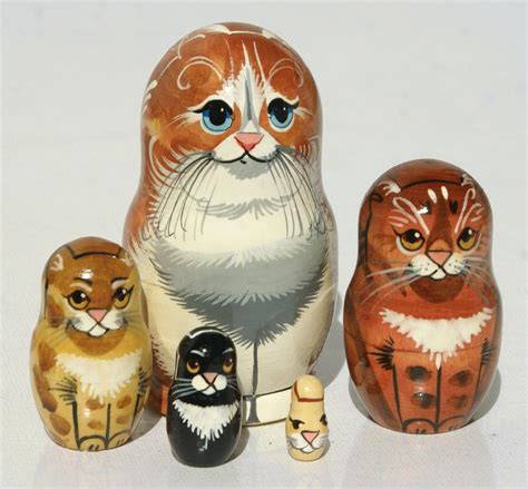 cat matryoshka|matryoshka nesting dolls.